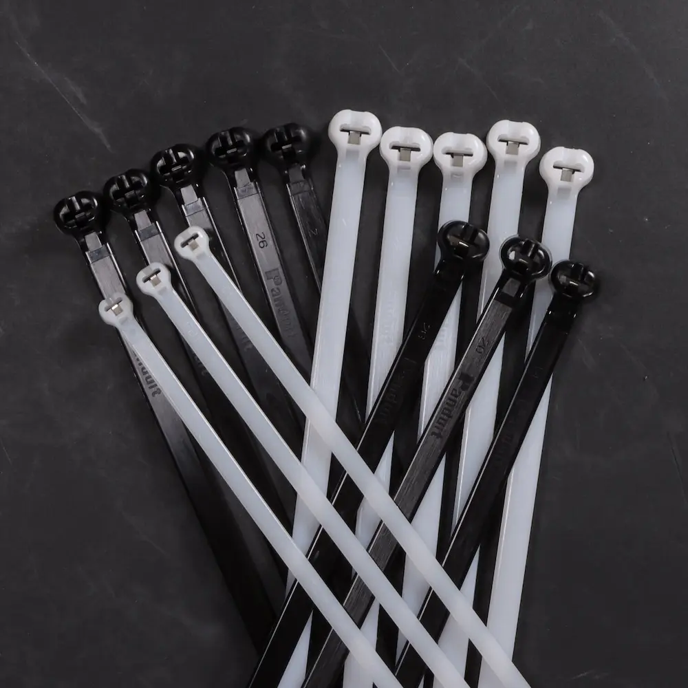 Zip Ties Decorative image with black and white ties